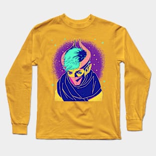 Cyberpunk Tiefling (colour) Long Sleeve T-Shirt